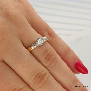 Pierścionek złoty DIAMENT żółte złoto, diament Jedyny 0,15 ct, gwiazda 0660027094 HSI.jpg